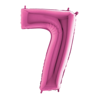 Mylar Mini Numero 7 Fucsia 35cm