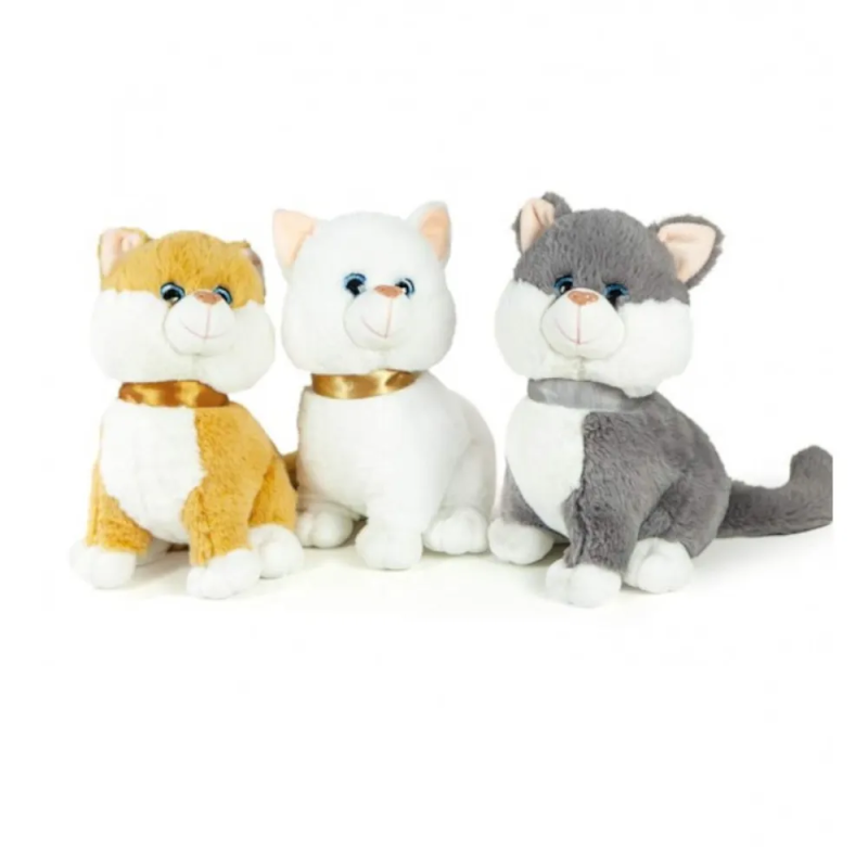 Peluche Gatto con Collare 25cm
