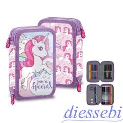 Astuccio 2 Zip Unicorno You Are Special