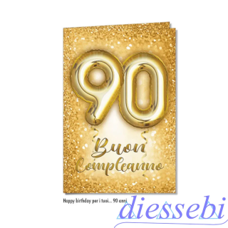 Biglietto Compleanno 90 Anni Pop Up