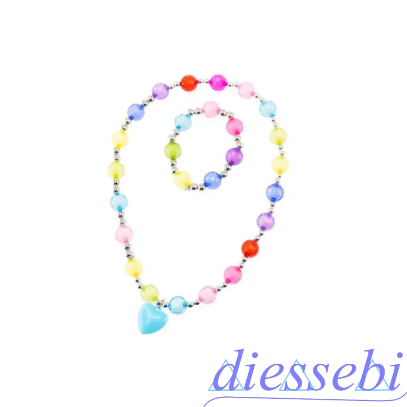Set 2 Pezzi Collana con Bracciale Colorful Hearth