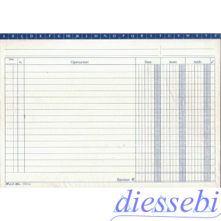 Scheda Dare Avere Saldo 24x17cm Orizzontale Prodotti Flex