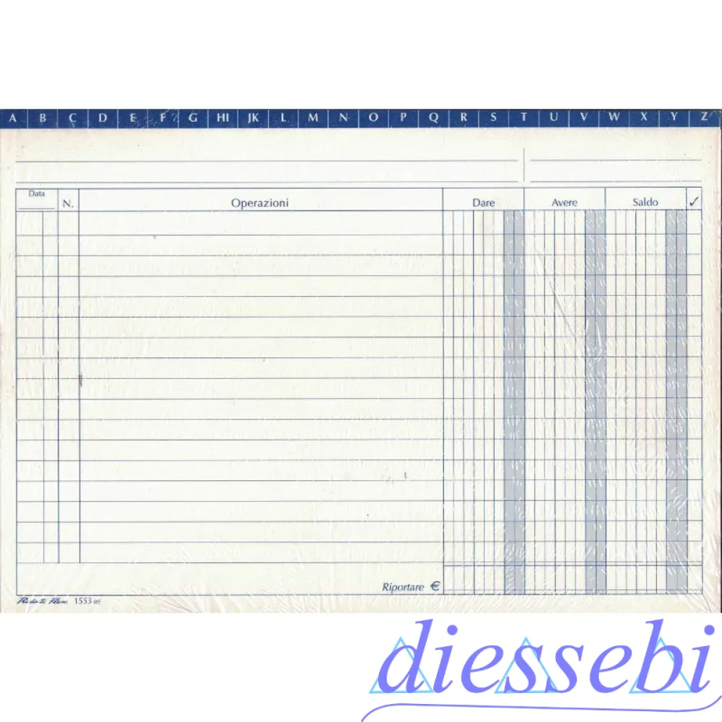 Scheda Dare Avere Saldo 24x17cm Orizzontale Prodotti Flex