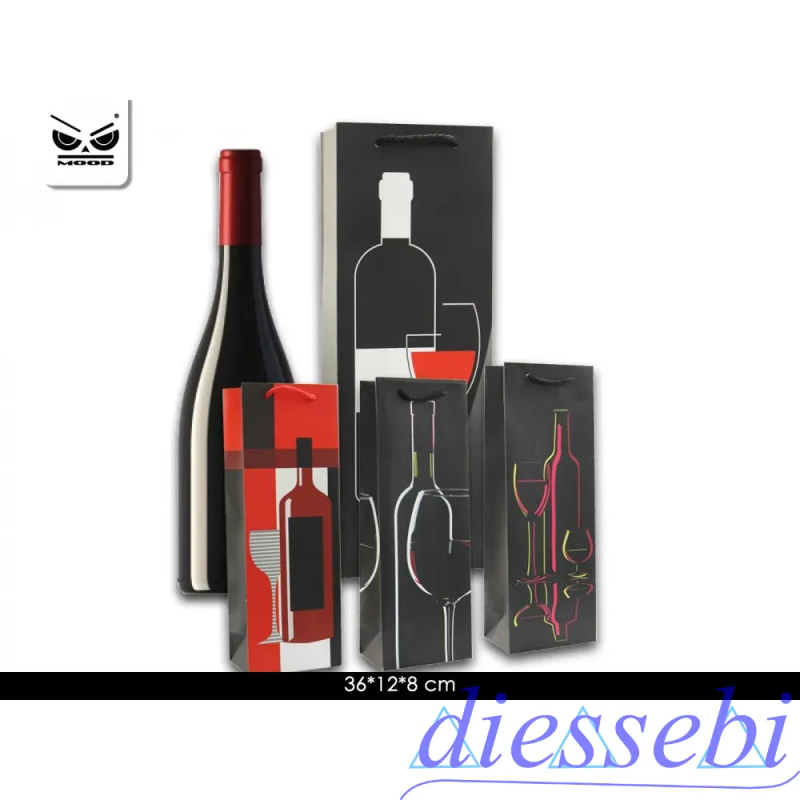 Shopper Portabottiglia Black Bottles
