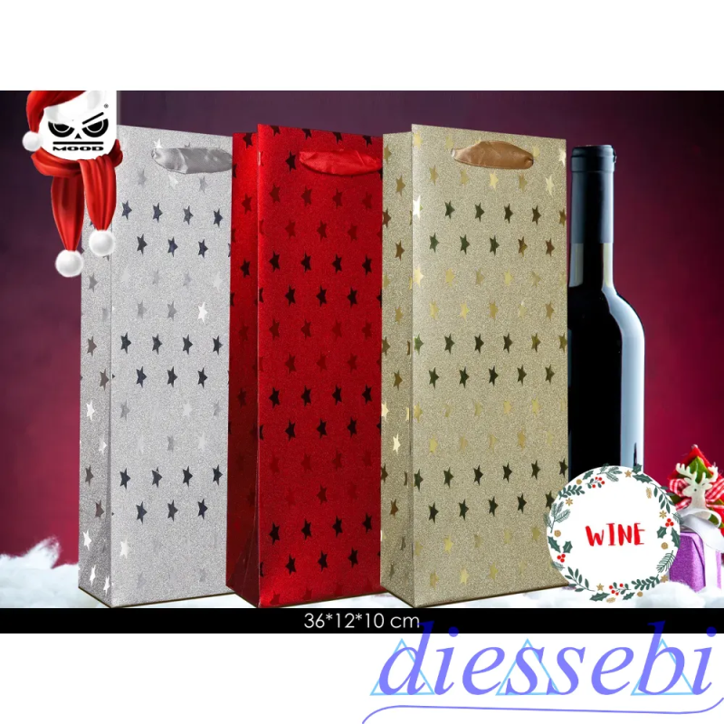 Shopper Portabottiglia Stelle Metal