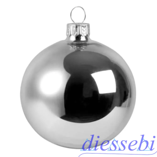 Confezione 24 Sfere 3cm in Vetro Lucido Argento