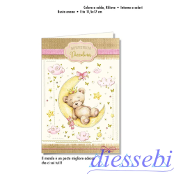 Biglietto Nascita Benvenuta Piccolina
