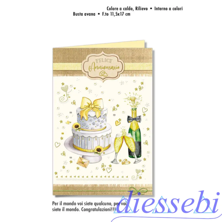 Biglietto Felice Anniversario Matrimonio
