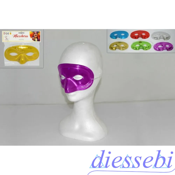 Maschera Semplice in Plastica Colore Metal