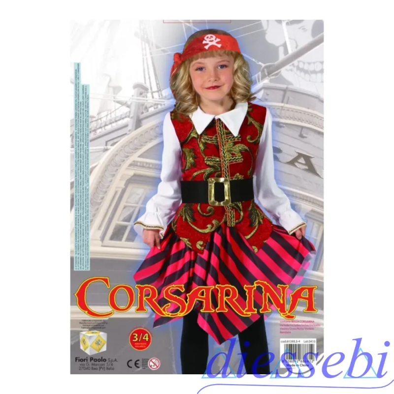 Costume Corsarina 3-4 Anni