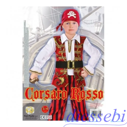 Costume Corsaro Rosso Anni 3-4