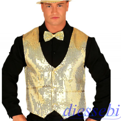 Gillet con Paillettes Oro Uomo