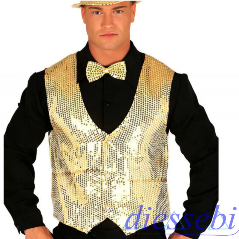 Gillet con Paillettes Oro Uomo