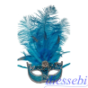 Maschera Turchese con Piume