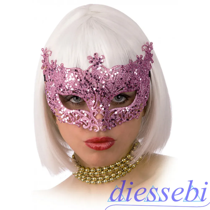 Maschera con Glitter Rosa