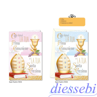Biglietto Prima Comunione + Santa Cresima
