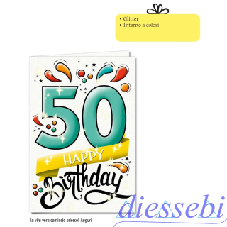 Biglietto Compleanno 50 Anni