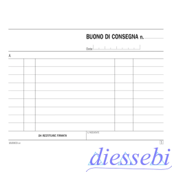 Blocco Buoni di Consegna 3 cp autoric DU