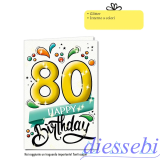 Biglietto Compleanno 80 Anni