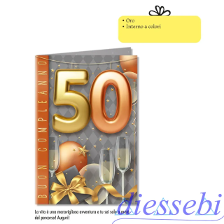 Biglietto Compleanno 50 Anni
