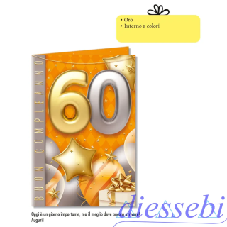 Biglietto Compleanno 60 Anni