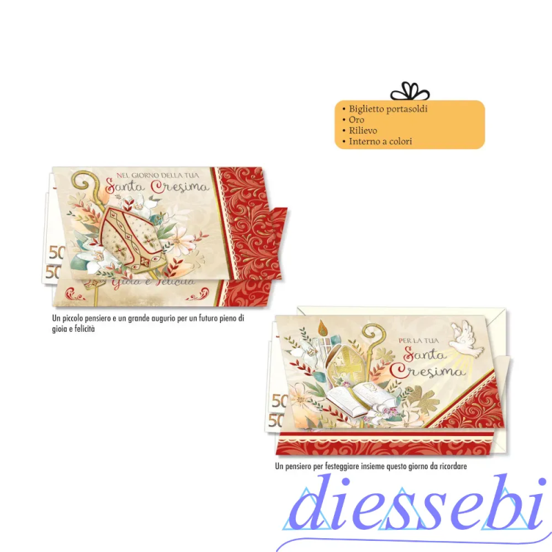 Biglietto Portasoldi Cresima