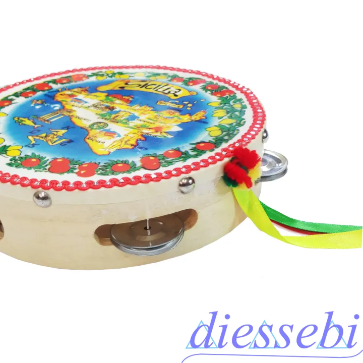 Tamburello Grande 20cm Mappa Sicilia
