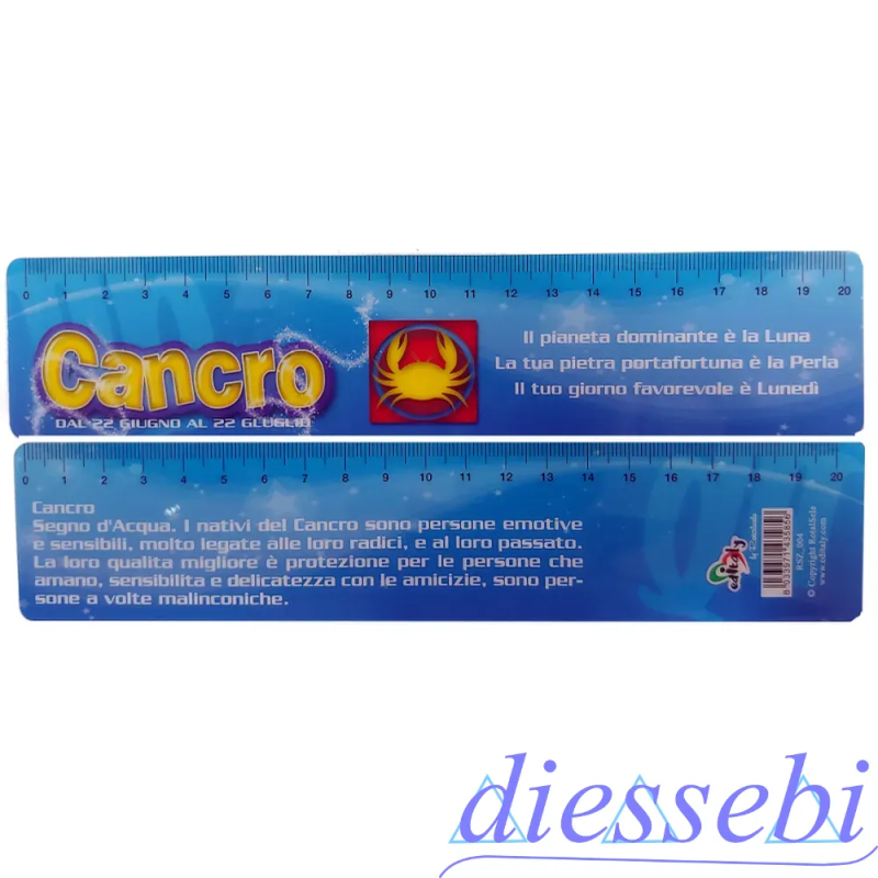 Righello 20cm Segno Zodiacale "Cancro"