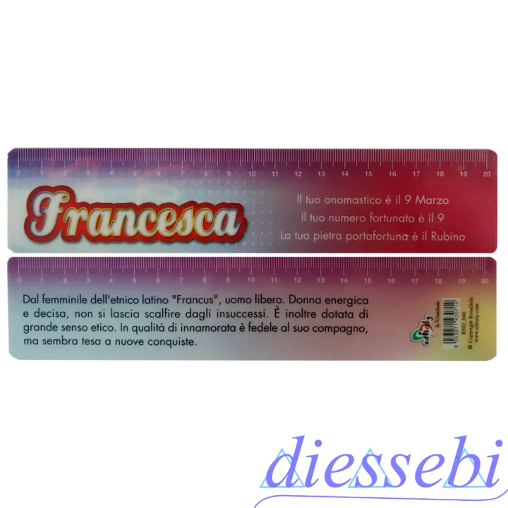 Righello 20cm Nomi "Francesca"