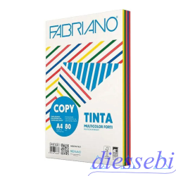 Risma Carta 5 Colori Forti 250 fogli 80gr Fabriano