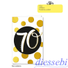 Biglietto Compleanno 70 Anni Stelle e Cerchi Oro