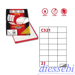 Etichette Adesive 70x42mm su foglio A4 Markin