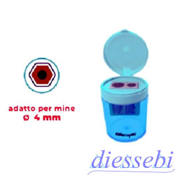 Temperamatite 2 Fori in Metallo Cilindrico