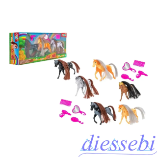 Set 3 Cavalli con Accessori