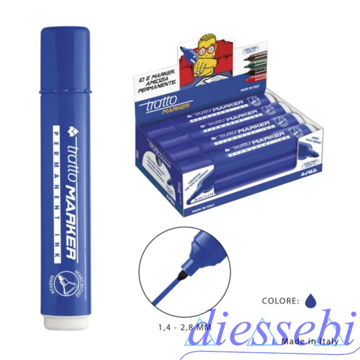 Pennarello Tratto Marker P. Tonda Blu