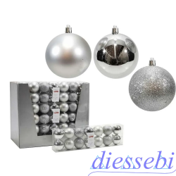 14 Sfere Argento Lucido 6cm