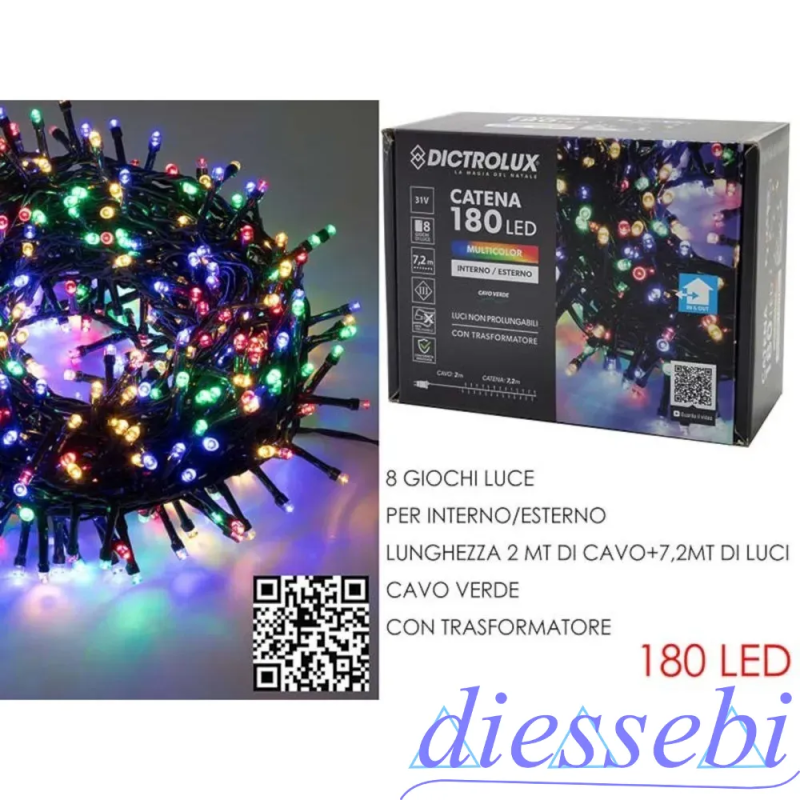 Catena Luminosa 180 Led Multicolor