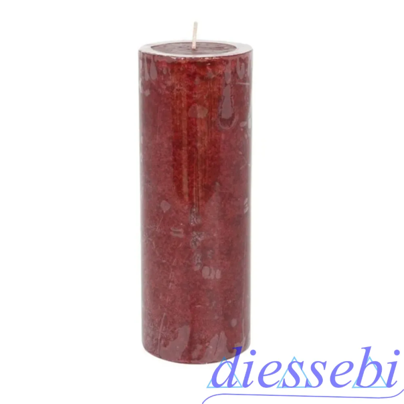 Candela Cilindrica Rossa 15cm