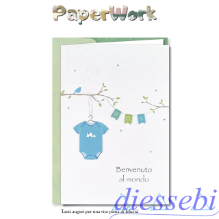 Biglietto PaperWork Nascita Lui