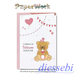Biglietto PaperWork Battesimo Lei