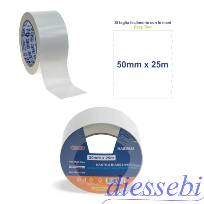 Nastro Biadesivo 50mm x 25m