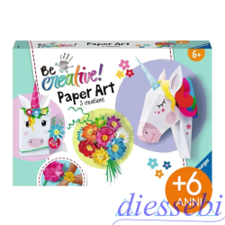Be Creative Paper Art Fiori e Unicorno Ravensburger