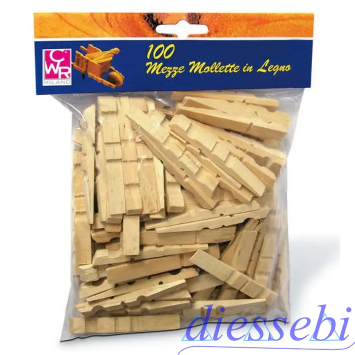 Mezze Mollette in Legno 45mm CWR