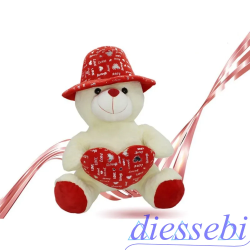 Peluche Orsacchiotto con Cuore e Cappello 55cm