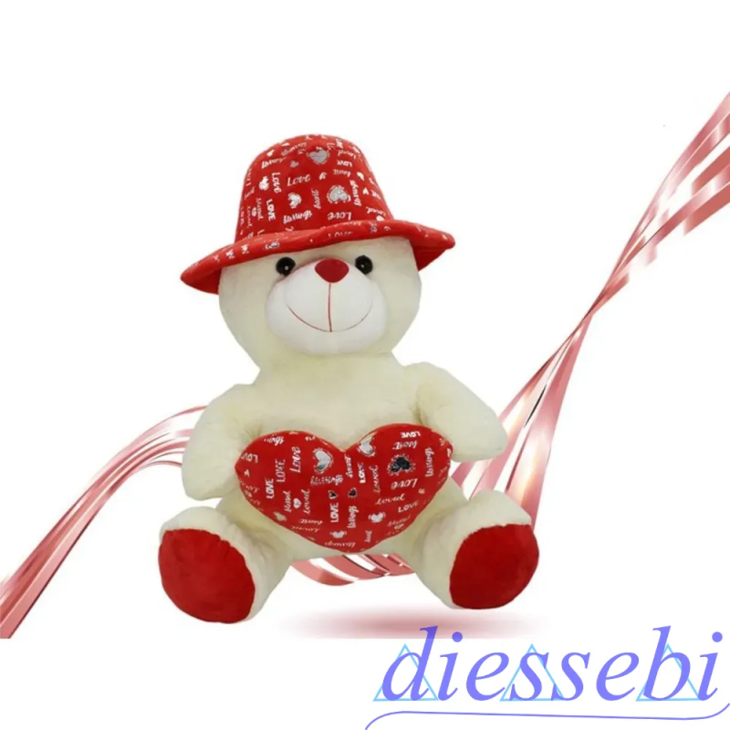 Peluche Orsacchiotto con Cuore e Cappello 55cm