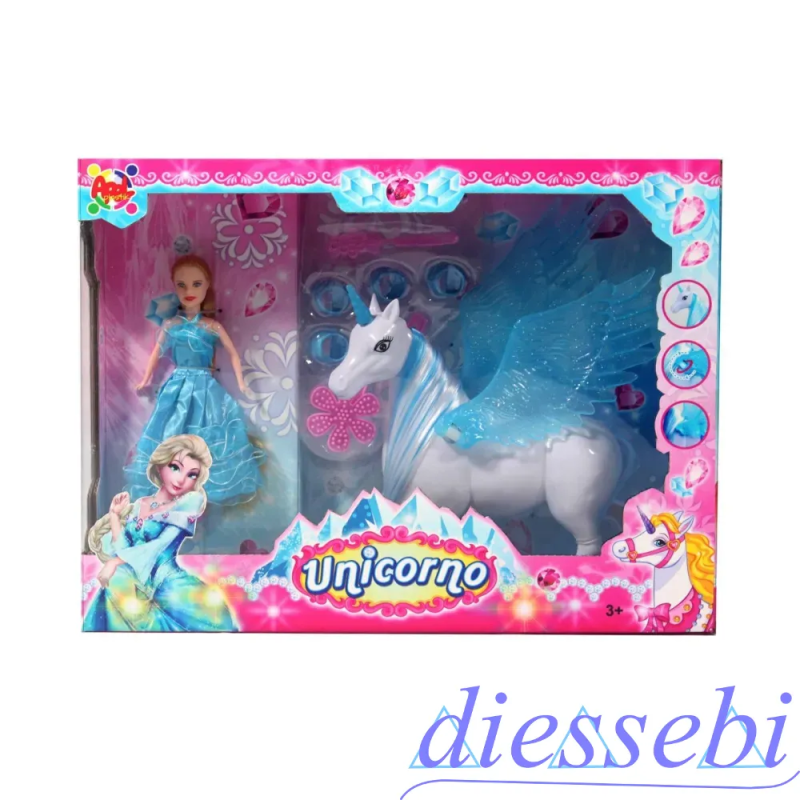 Bambola con Unicorno Apel Plasti