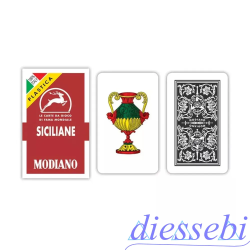 Carte da Gioco Scopa Siciliane 100% Plastica Modiano