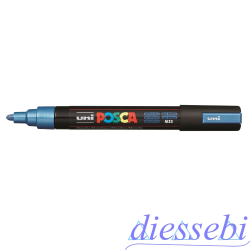 Uni Posca Medio Blu Metallizzato