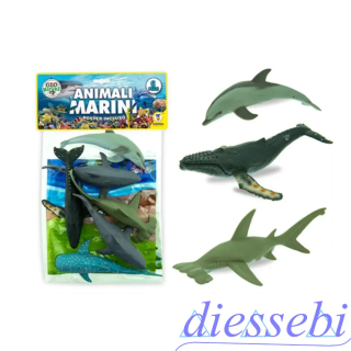 Busta Animali Marini 6 Pezzi + Scenario