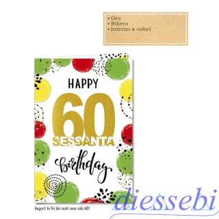 Biglietto Compleanno Cerchi 60 Anni